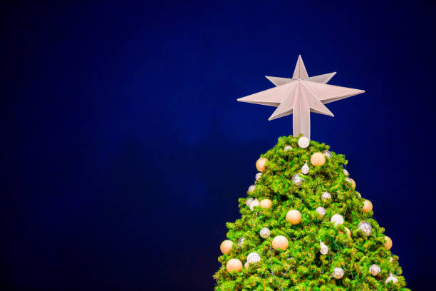 istock Star on top of Christmas tree 1065978046