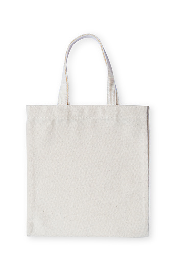 Comprar maqueta saco aislado sobre fondo blanco (trazado de recorte) del paño de la tela del bolso de mano photo