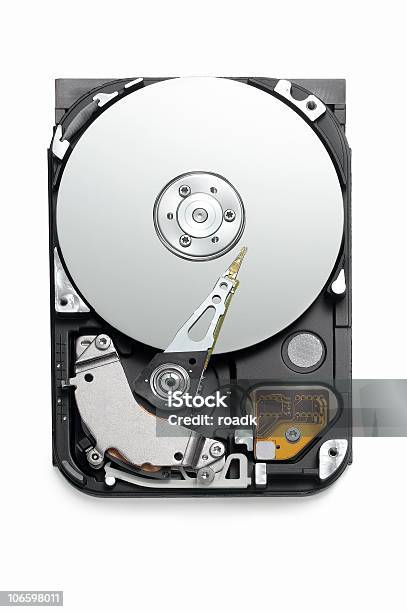 영업중 하드 드라이브 유닛 위에서 하드 드라이브에 대한 스톡 사진 및 기타 이미지 - 하드 드라이브, 흰색 배경, 열다