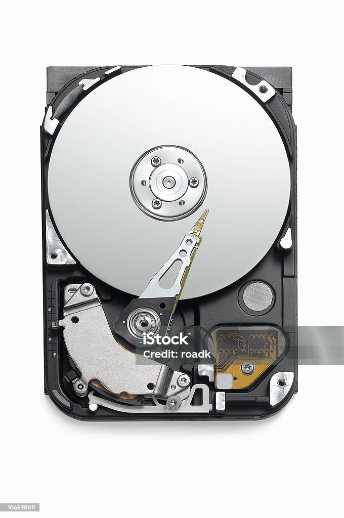 Открытый жестком диске устройства из выше - Стоковые фото Жёсткий диск роялти-фри