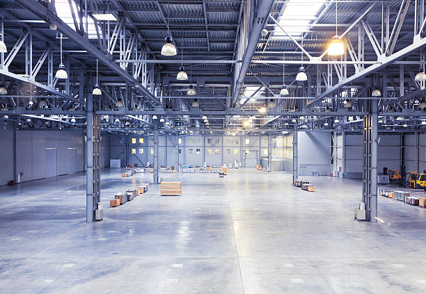 istock empty room of modern storehouse 106598023