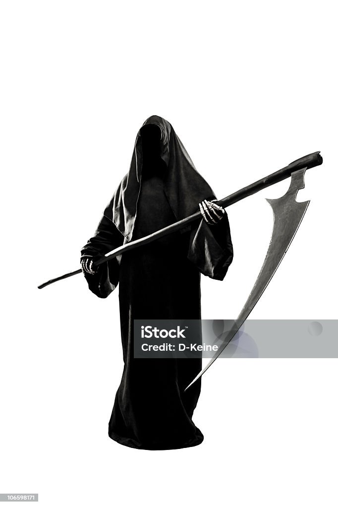 Grim Reaper Grim Reaper isolated on white.  Grim Reaper Stock Photo