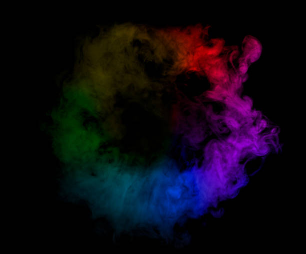 istock Vivid rainbow circle smoke puff 1065985386
