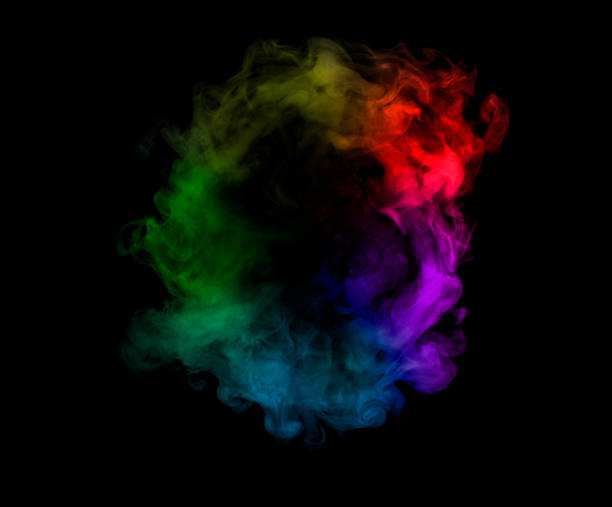 istock Vivid rainbow circle smoke puff 1065985418