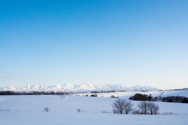 istock Winter mountains against the blue sky in Hokkaido 1065991044