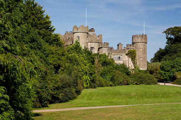 マラハイド城 - castle republic of ireland dublin ireland malahide ストックフォトと画像