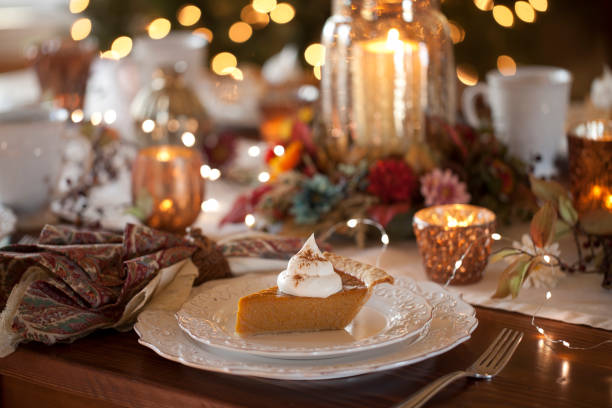 istock Holiday Pumpkin Pie with Whipped Topping 1065997900