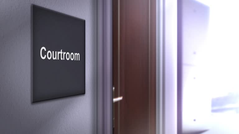 Modern interior building signage series - Courtroom