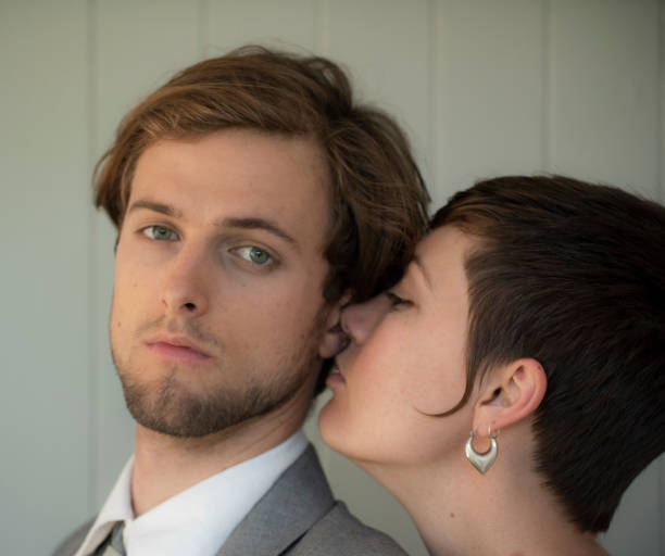 istock Young couple show affection to each other. 1066035014