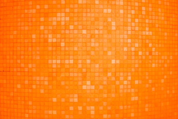 Abstract geometric quadrangle in a square orange background, illustration