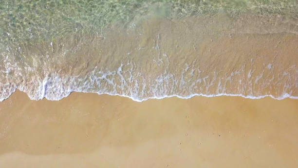 istock Aerial image of waves breaking on a tropical beach 1066047560