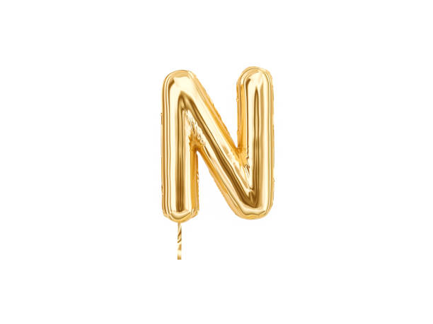 istock Gold foil alphabet, Letter N 1066052294