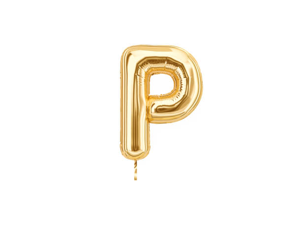 istock Gold foil alphabet, Letter P 1066052314