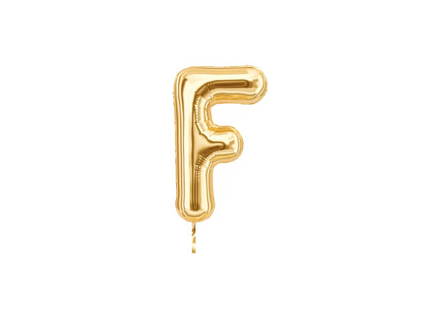 istock Gold foil alphabet, Letter F 1066052404