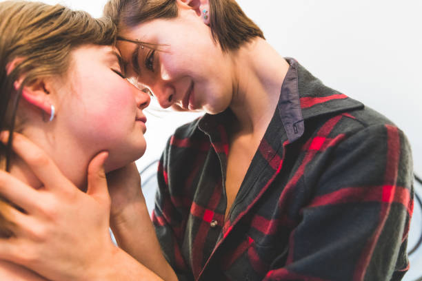 istock Lesbian Girl getting closer for a kiss 1066062126