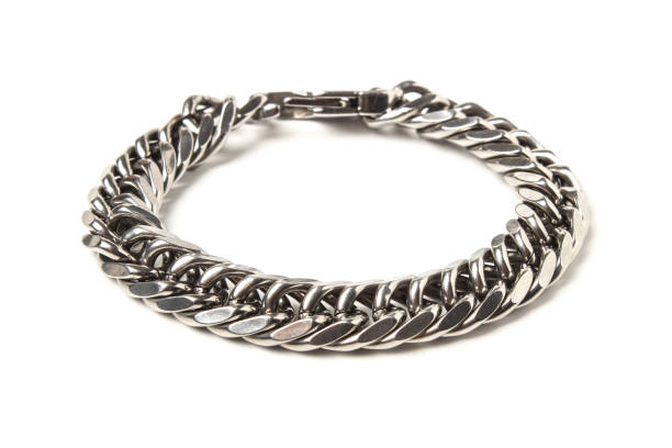 istock Metallic men's bracelet 1066062270
