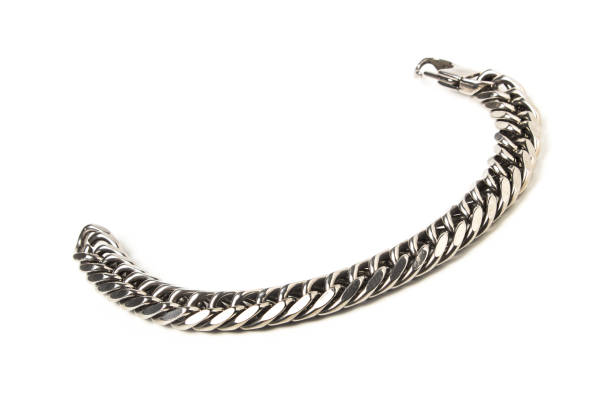 istock Metallic men's bracelet 1066062280