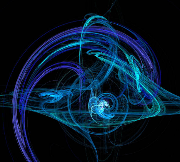istock image of one Digital Fractal on Black Color 1066064274