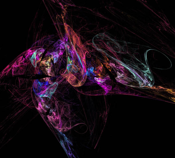 istock image of one Digital Fractal on Black Color 1066065066