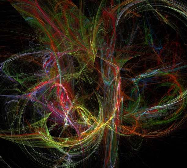 istock image of one Digital Fractal on Black Color 1066065140