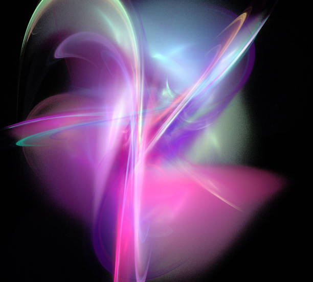 istock image of one Digital Fractal on Black Color 1066065160