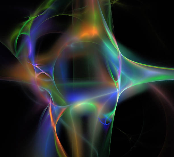 istock image of one Digital Fractal on Black Color 1066065190