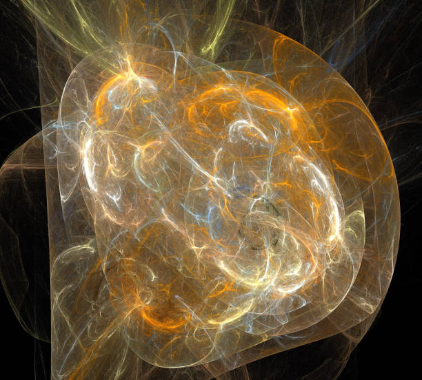 istock image of one Digital Fractal on Black Color 1066065314