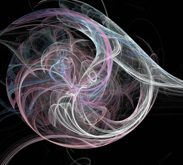 istock image of one Digital Fractal on Black Color 1066066902