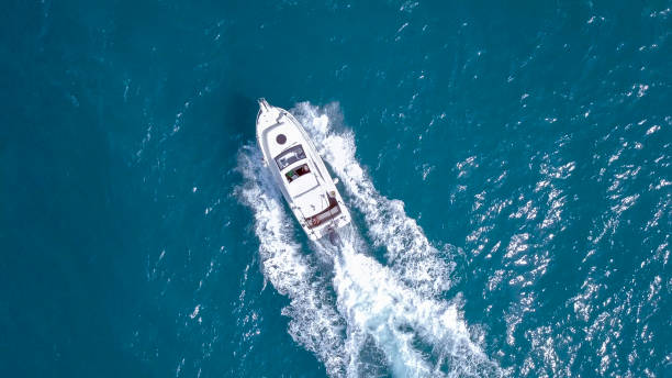 istock Speedboat roaring across the Mediterranean Sea 1066066926