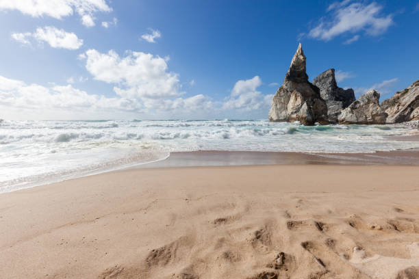 istock Beautiful beach Praia da Ursa at sunny day 1066069852