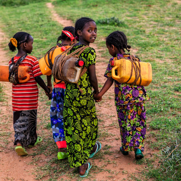 African girls carrying water from the well, Ethiopia, Africa African girls from Borana tribe carrying water to the village, African women and children often walk long distances to bring back jugs of water that they carry on their back.
The Borana Oromo are a pastoralist tribe living in southern Ethiopia and northern Kenya ethiopia photos stock pictures, royalty-free photos & images