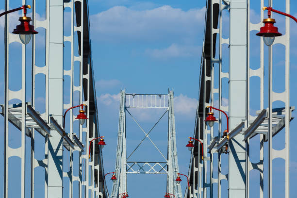 istock Construction of a bridge across the river. 1066079222