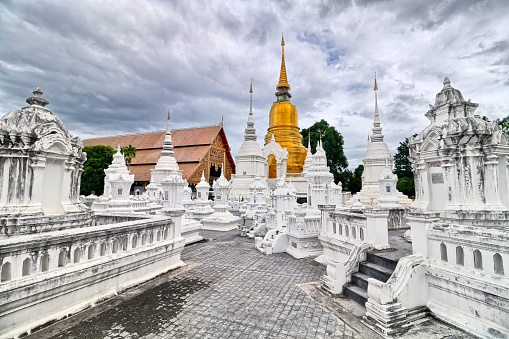 Wat Chedi Luang temple in Chiang Mai, Thailand