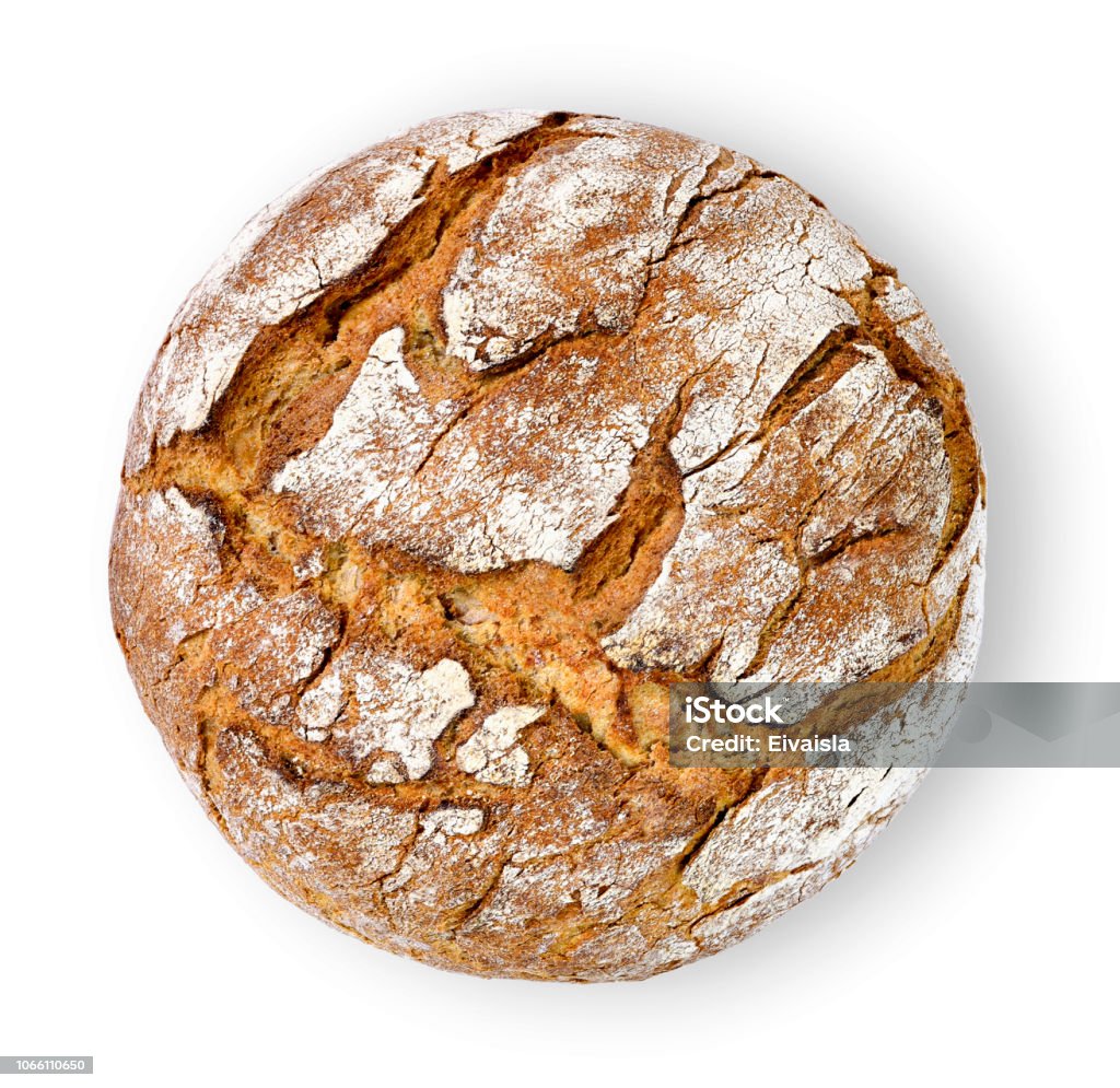Healthy baked bread, whole bread on white Fresh rye bread or whole grain bread. Isolated object on white background. Healthy baked bread, whole bread on white background. Bread Stock Photo