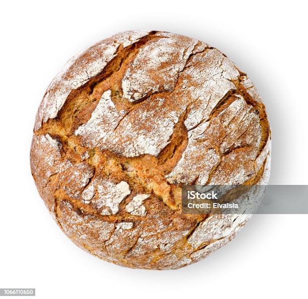 Healthy Baked Bread Whole Bread On White Stock Photo - Download Image Now - Bread, Loaf of Bread, Cut Out