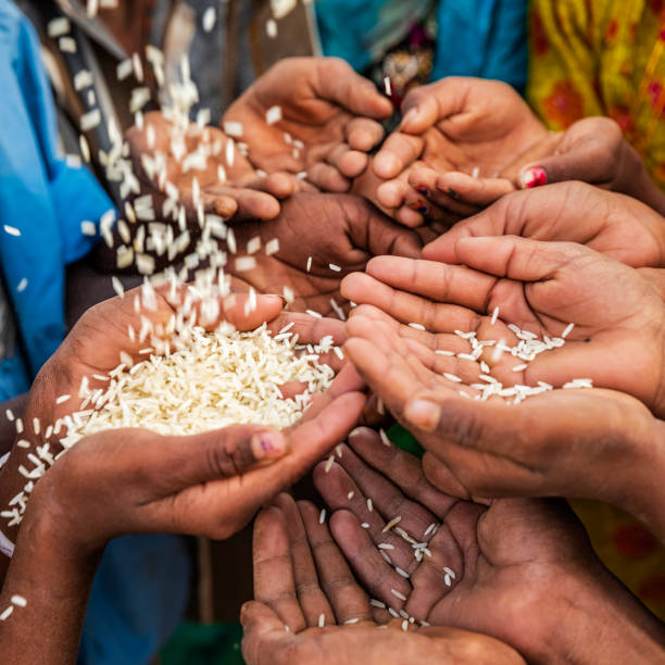 istock Hunger in Africa - hands asking for food 1066112898