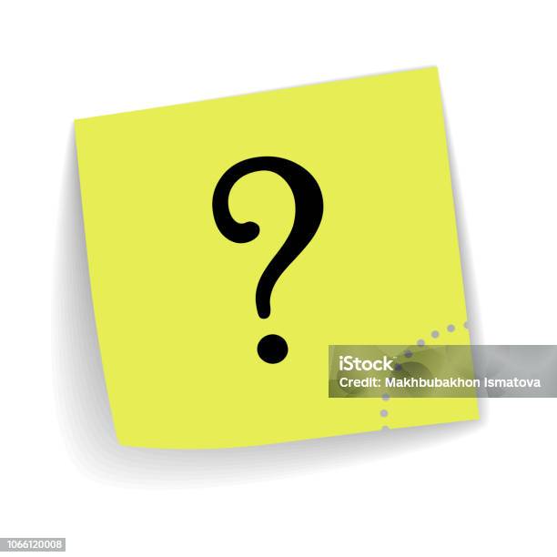 Question Mark Notes Design Question Mark With Note Paper Stock Illustration - Download Image Now ...