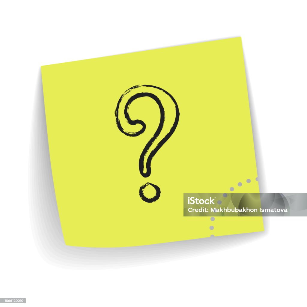 Question Mark Notes Design Question Mark With Note Paper Stock Illustration - Download Image Now ...