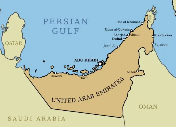 Vector illustration of United Arab Emirates