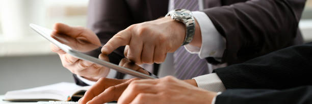 istock Two businessman are looking and 1066126236