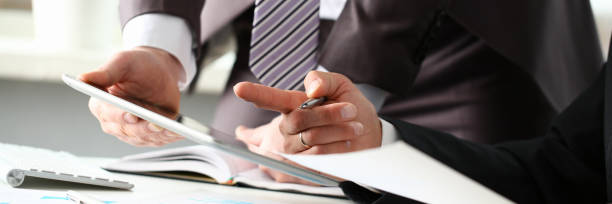 istock Two businessman are looking and 1066126620