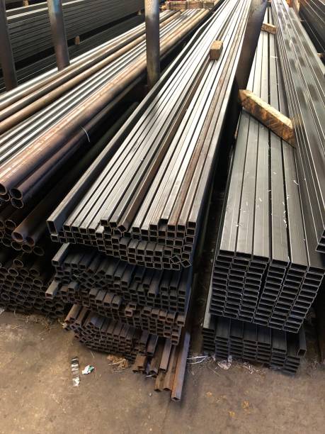 istock Construction steel warehouse and general information sign 1066128328