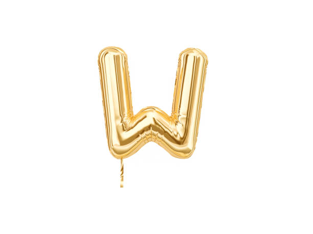 istock Gold foil alphabet, Letter W 1066135452