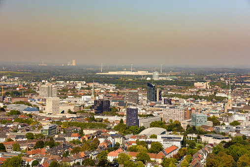panoramic view of downtown dortmund, germany