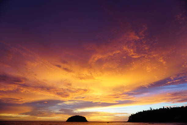 istock Beautiful sunset in the sky, in sea 1066135690