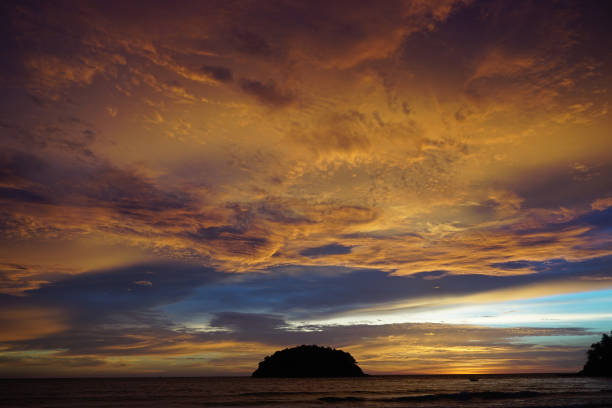 istock Beautiful sunset in the sky, in sea 1066135922