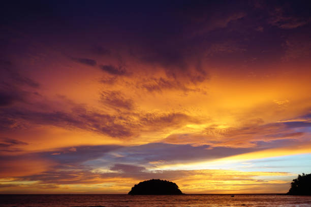istock Beautiful sunset in the sky, in sea 1066135948