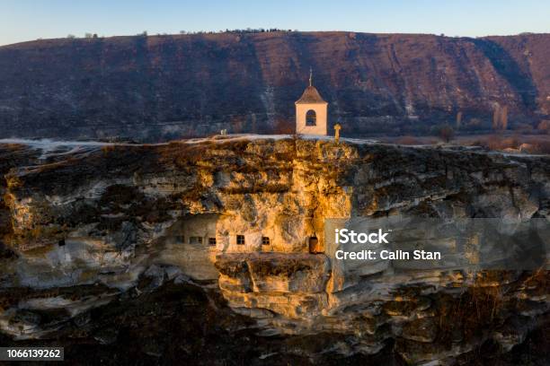 Old Orhei Stone Carved Church At Sunset Aerial View Moldova Republic Stock Photo - Download Image Now