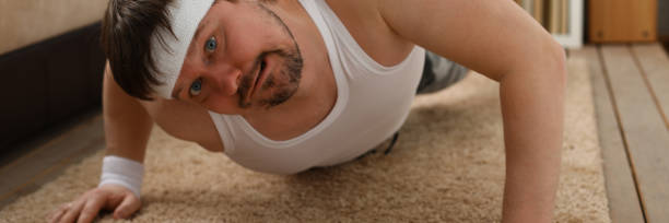 istock A young handsome man with excess weight 1066139378