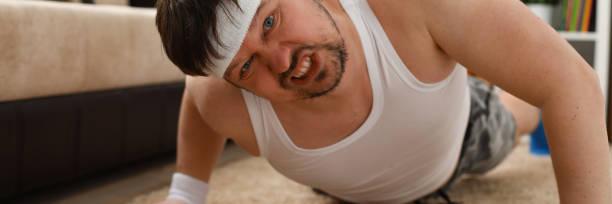 istock A young handsome man with excess weight 1066139380
